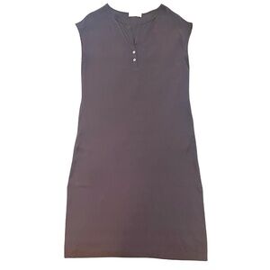 HATCH Maternity Grey Washed Silk Maxi Dress Cap-Sleeve Pockets small